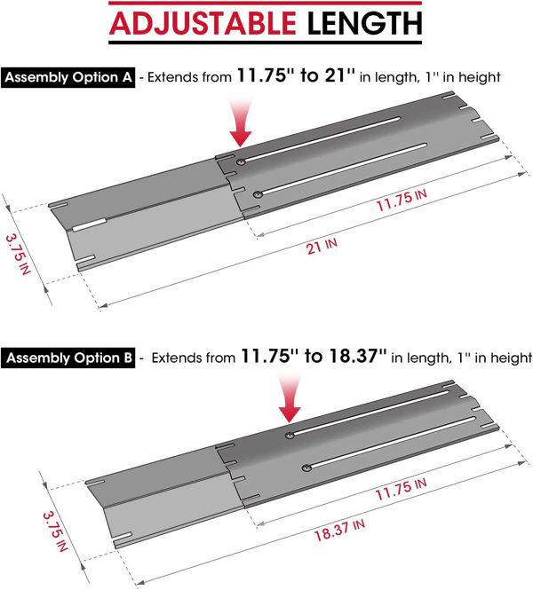 Quickflame Pack Of 4 Adjustable Porcelain Steel Heat Plate Heat